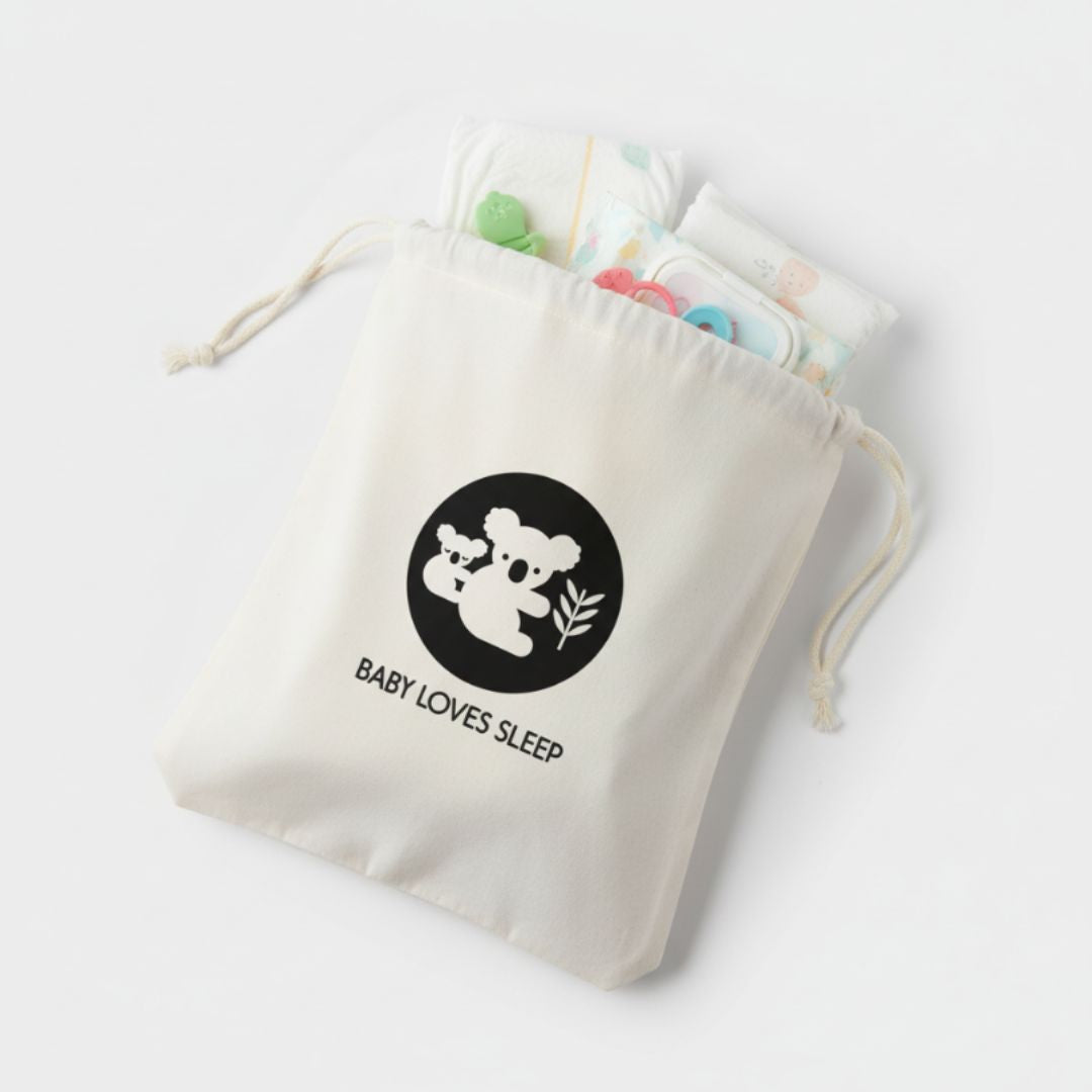 Organic Cotton Drawstring Nappy Pouch