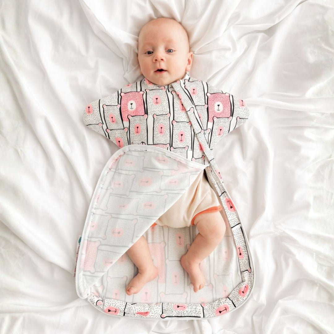 Sleepy Hugs transitioning sleep sack for safe rolling