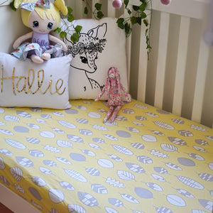 Organic Jersey Fitted Cot Sheets - Fallen Leaves