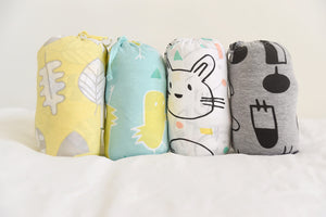 Cotton jersey fitted cot sheets made using 100% GOTS organic cotton, super soft, lightweight, breathable, crease free, fits Boori cot mattress