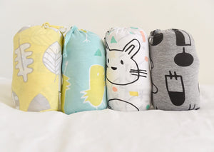 Cotton jersey fitted cot sheets made using 100% GOTS organic cotton, super soft, lightweight, breathable, crease free, fits Boori cot mattress