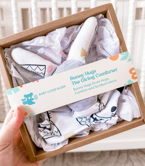 baby comforter bunny doll grey