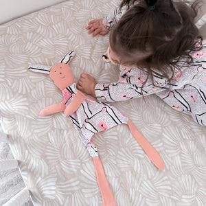 baby security blanket pink bunny doll