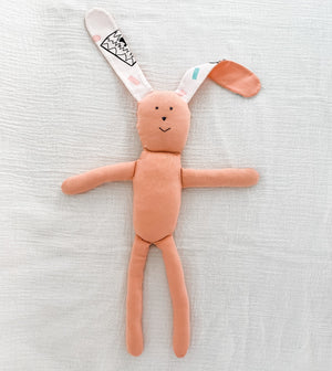 soft pink bunny doll organic cotton