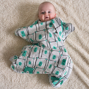 Sleepy Hugs Extra-Wide Sack (Fits Hip Harness) - Minty Bears (All Seasons)