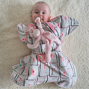Sleepy Hugs Extra-Wide Sack (Fits Hip Harness) - Pinky Bears (All Seasons)