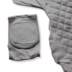 Sleepy Hugs sleep sack is designed for gentle transitioning from swaddle to free arms, perfect for tummy rollers.