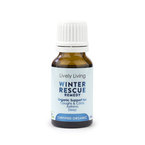 Winter Rescue Oil is certified organic pure essential oil for assisting with coughs & colds, asthma and sleep.