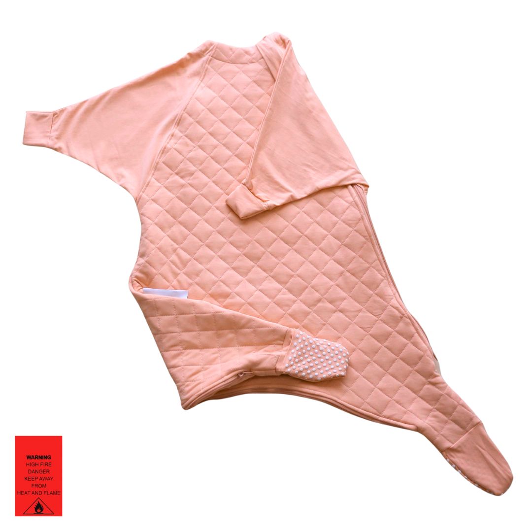 Winter sleep suit for toddlers with anti-slip dots