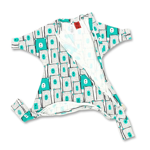 Cozy Toddler Suit (with legs) - Minty Bears (All Seasons)