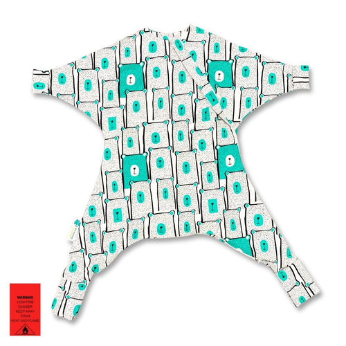 Cozy Toddler Suit (with legs) - Minty Bears (All Seasons)