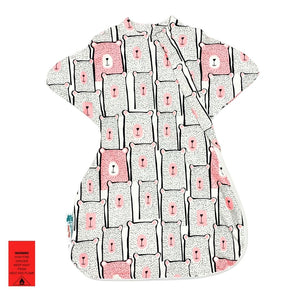 Baby sleep suit for gentle transitioning from swaddling to free arms