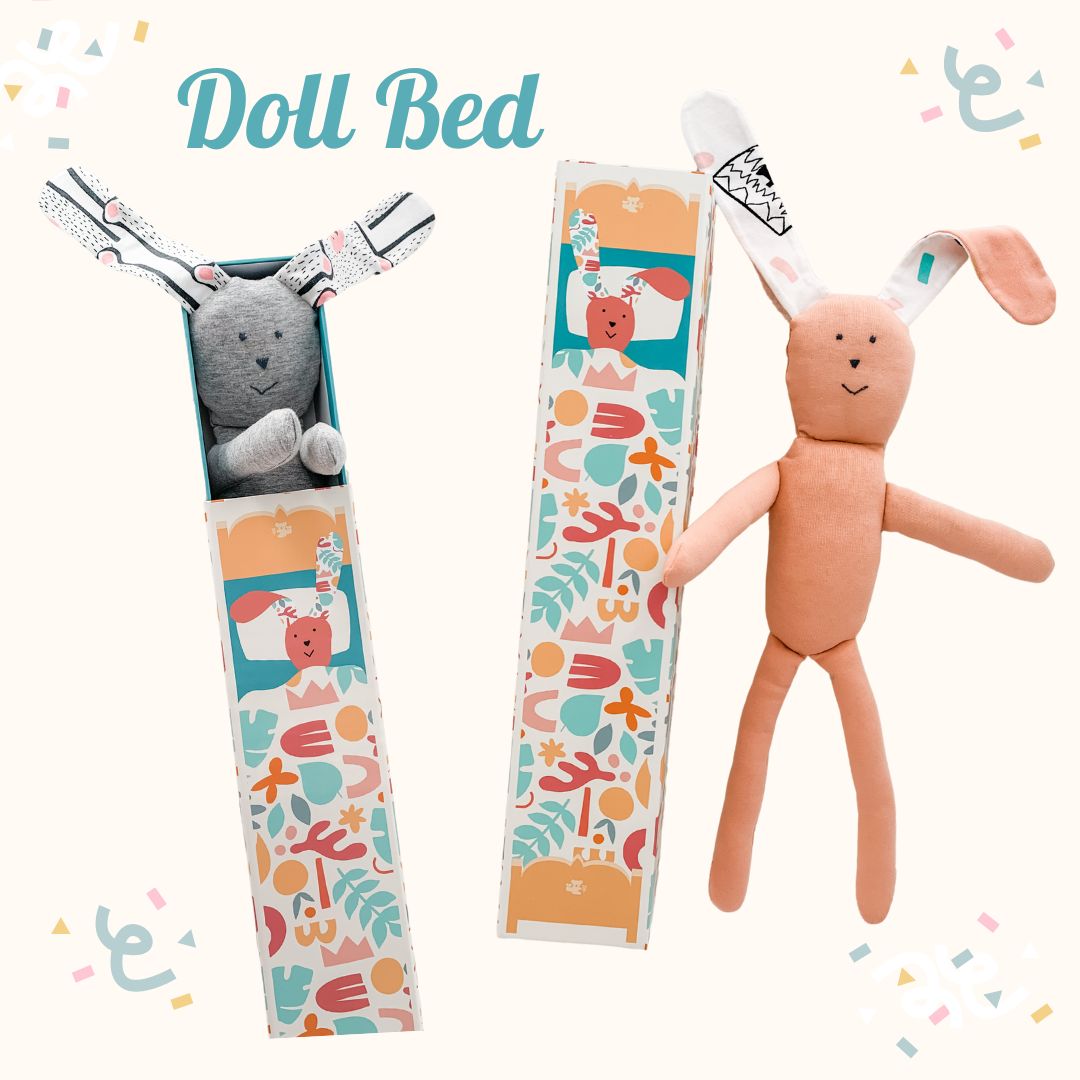 Adorable doll bed for bunny toy doll for toddlers