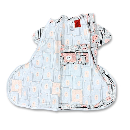 All Seasons (0.7 TOG) - Sleepy Hugs Extra-Wide Sack (Fits Hip Harness) - Pinky Bears