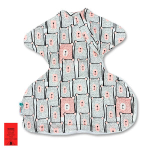 Baby sleepsuit for babies wearing a hip harness by Baby Loves Sleep