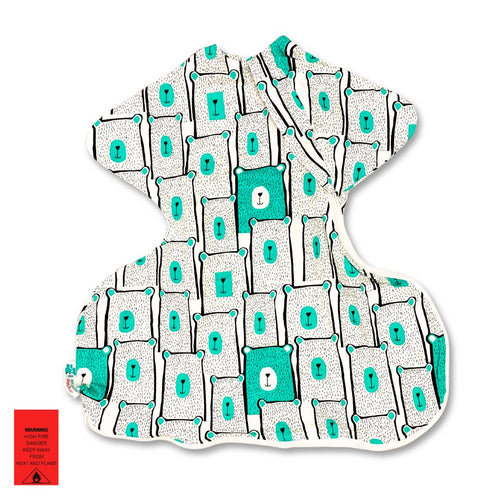 All Seasons (0.7 TOG) - Sleepy Hugs Extra-Wide Sack (Fits Hip Harness) - Minty Bears