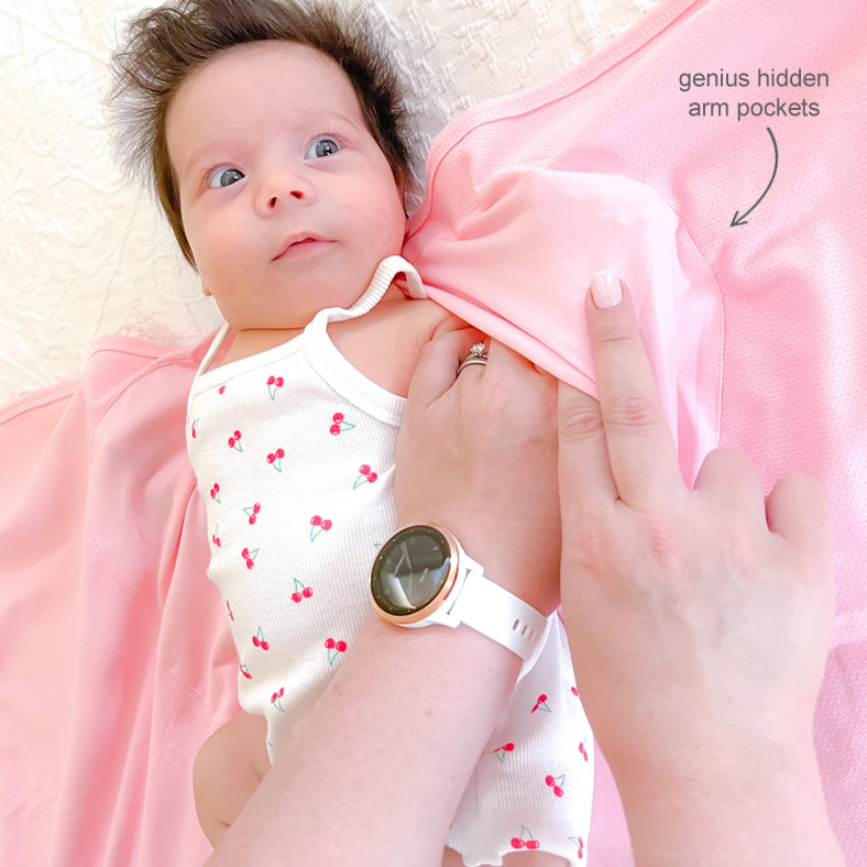 Organic Newborn Baby Swaddle with Arm Pockets BABY LOVES SLEEP