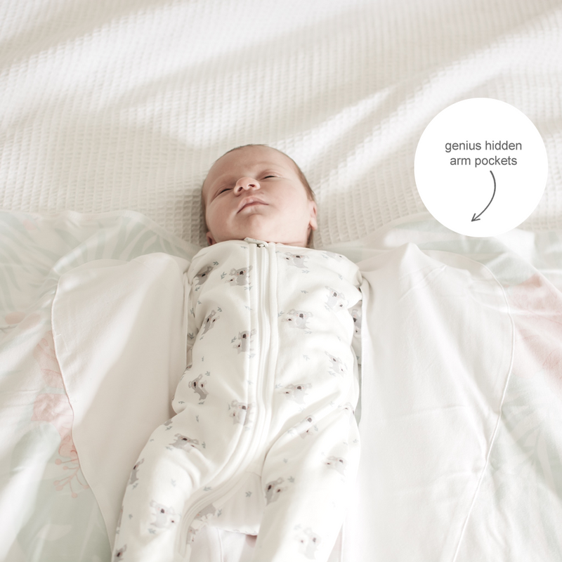 EscapeProof Newborn Swaddles with Genius Arm Pockets BABY LOVES SLEEP