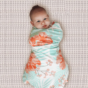 Swaddle wrap for newborns with arm pockets