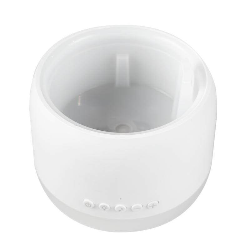 Aroma Snooze sleep aid is a humidifier, vaporiser, air purifier, red light therapy, plays white noise and pink noise, heartbeat sounds, rain sounds and lullabies plus has a voice recorder.