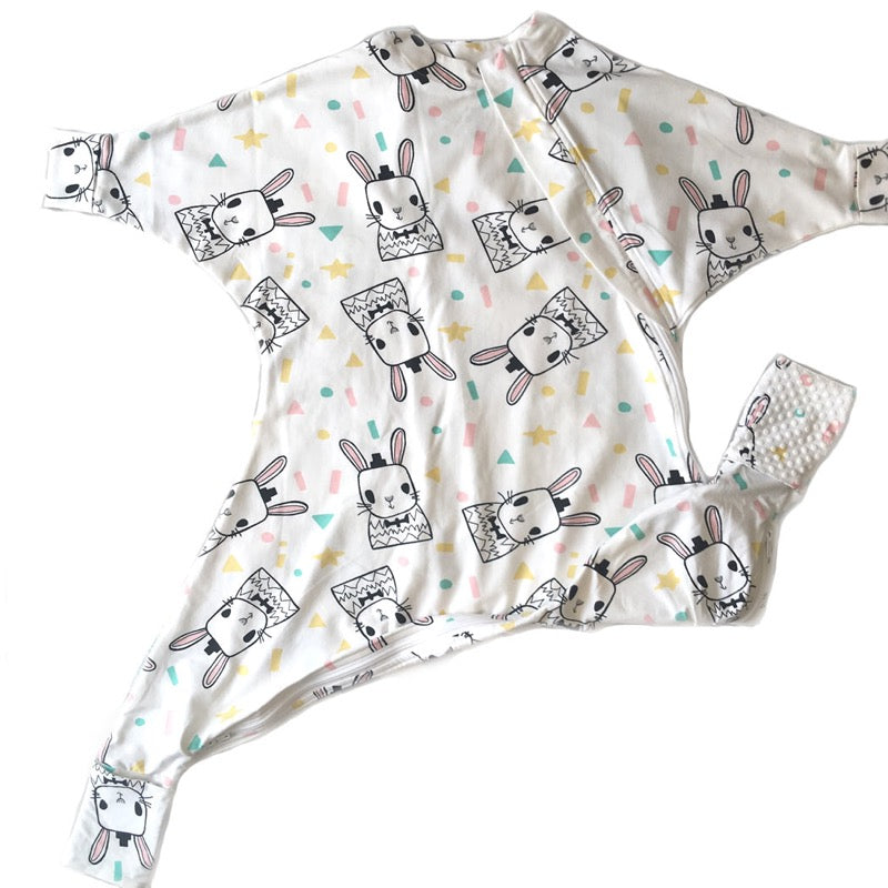 Toddler onesie sleep suit with anti-slip feet