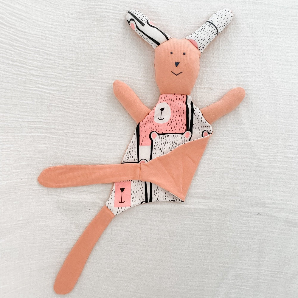 baby security blanket pink bunny comforter 