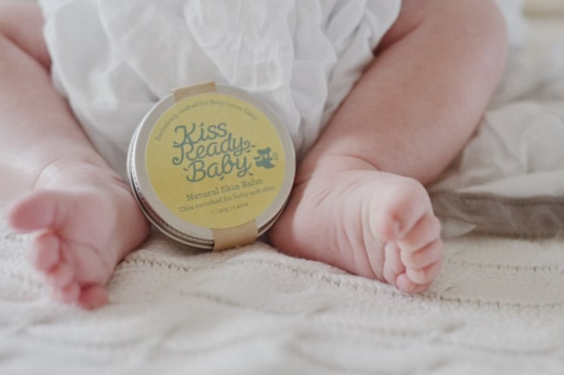 Chia seed oil enriched organic baby skin care and baby bath products