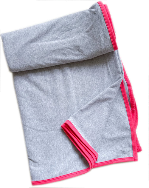 Koala Hugs All Seasons Newborn Swaddle Wrap - Cool Grey/Coral