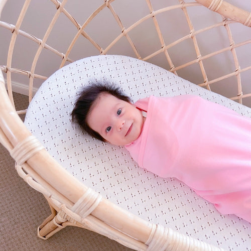 Koala Hugs Summer Newborn Swaddle Wrap - Candy Pink