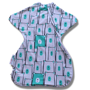 Sleepy Hugs sleep sack for gentle swaddle transitioning, calms the startle reflex, perfect for tummy rollers