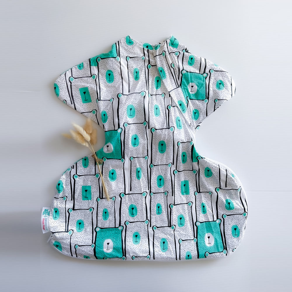 Hip harness baby sleeping bag by Baby Loves Sleep
