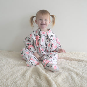 Cozy Toddler Suit (with legs) - Pinky Bears (All Seasons)