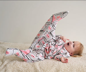 Toddler onesie sleepsuit for little girls
