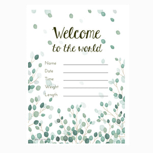 Welcome to the World milestone card