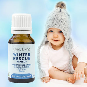 Winter Rescue Oil is certified organic pure essential oil for assisting with coughs & colds, asthma and sleep.