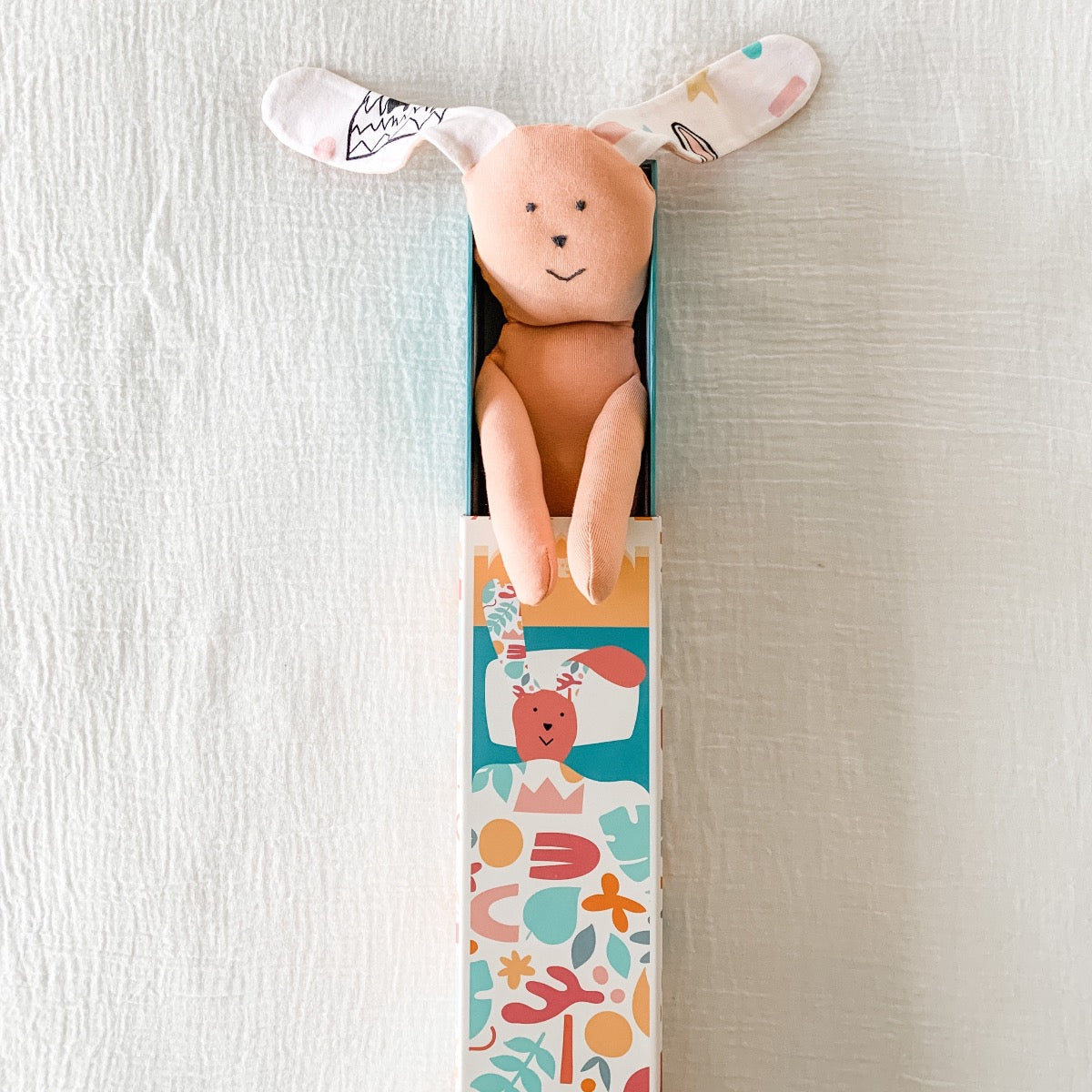 soft bunny doll with drawer bed